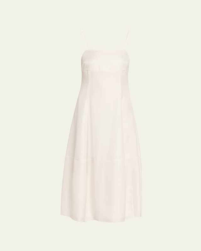 Sleeveless Silk-Twill Dress